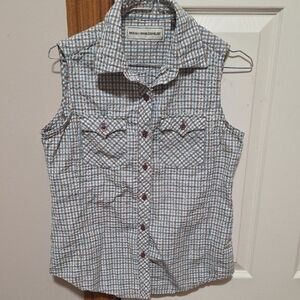 Bit & Bridle Blue and Brown Plaid Shirt